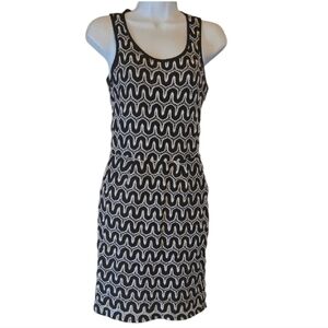 Banana Republic Black and White Sheath Mini Dress